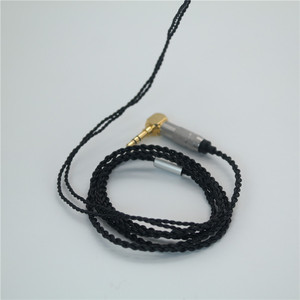 Cable para auriculares MMCX plateado y chapado en cobre, 120 cm, conector en ángulo de 3,5 mm, negro, para dispositivos de audio digital - Product Image 2