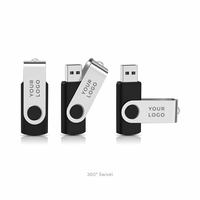 Flashdisk USB 2.0 Custom Logo 32GB, Bahan Logam Zinc Alloy, Pen Drive, Memory Stick 4GB 8GB 16GB 64GB 128GB 256GB, USB Memorias