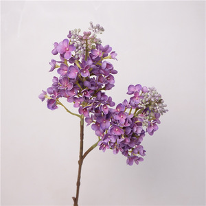 Nieuwe Aankomst Kunstmatige Lila 3d Real Touch Latex Paarse Bloemen Bloemen Boeket Lente Voor Bruiloft Home Hotel Feestdecoratie