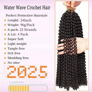 Extension per Capelli Lunghi e Ricci da <span class=keywords><strong>Donna</strong></span> Nera, Twist Passion, Onda d'Acqua, Capelli all'Uncinetto, Twist a Molla, Trecce all'Uncinetto - Product Image 2