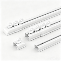 Nouvelle Arrivée Rail à Rideaux Rétractable en Alliage d'Aluminium, Design Moderne Allongé, Épaissi, Anti-Rouille, Robuste, Installation Facile par une Seule Personne