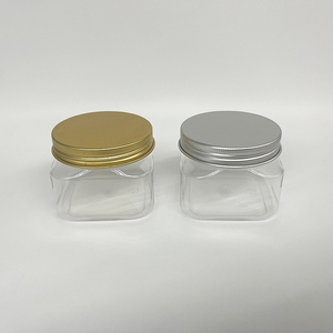 Bán Buôn 150Ml Nhựa Pet Rõ Ràng Vuông <span class=keywords><strong>Jar</strong></span> Với Vít Con Dấu Nắp, 150G 5 Oz Container Cho Cơ Thể Mỹ Phẩm Gel Thực Phẩm Bơ Đậu Phộng - Product Image 3