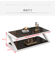 Ensemble table basse en verre de luxe moderne et minimaliste pour petit salon combinaison de meuble TV de style nordique