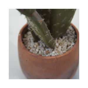 Commercio all'ingrosso di piccoli <span class=keywords><strong>cactus</strong></span> <span class=keywords><strong>artificiali</strong></span> con fiori bianchi in plastica in vaso succulenta pianta da tavola per interni esterni scrivania arredamento - Product Image 4