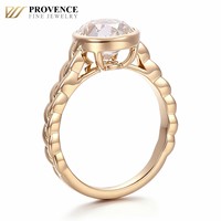 Bague de fiançailles classique en or jaune massif 10 carats avec diamant de laboratoire taille ancienne européenne, sertie clos, et bande torsadée pour femme
