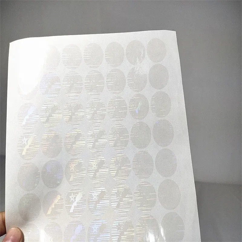 홀로그램 투명한 접착성 스티커 인쇄 스티커 상표 주문 일련 번호 스티커 3d 로고
