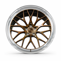 Jantes forgées sur mesure 2 pièces, centre bronze, bord poli, concave profond, pour BMW, Mercedes, Audi, Porsche, AMG