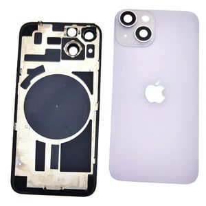 Carcasa Trasera con Soporte Metálico y Lente para iPhone 14 Violeta - Product Image 1