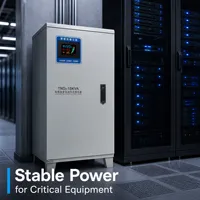 Stabilisateur de tension triphasé 50 kVA sans contact, régulateur de tension automatique 380 V AVR