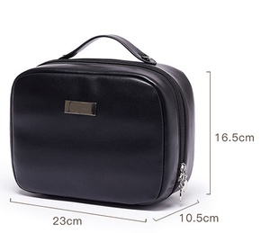 Estuche de Maquillaje de Viaje de Lujo con Asa, de Cuero PU Impermeable, Personalizable al por Mayor - Product Image 5