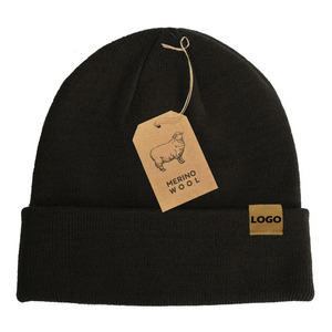 Sombreros <span class=keywords><strong>de</strong></span> punto <span class=keywords><strong>de</strong></span> invierno <span class=keywords><strong>de</strong></span> alta calidad para hombres y mujeres, gorro <span class=keywords><strong>de</strong></span> esquí cálido, gorros <span class=keywords><strong>de</strong></span> <span class=keywords><strong>lana</strong></span> merino 50% con etiqueta <span class=keywords><strong>de</strong></span> gamuza, logotipo personalizado - Product Image 1