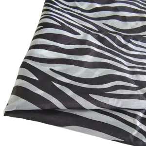 zebra pattern printed ultralight nylon taffeta two tone soft sunscreen jacket fabric