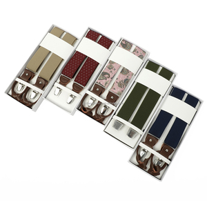 Bretelles de mode décontractées pour hommes avec 4 clips, bretelles élastiques et sangle de pantalon, accessoire de <span class=keywords><strong>jarretelle</strong></span> confortable - Product Image 5