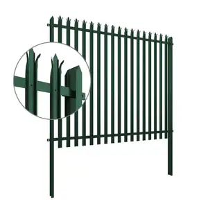 Produits d'approvisionnement Clôtures en fer préfabriquées/Matériaux de clôture/Palissade Clôture Palette métallique en acier revêtue de PVC