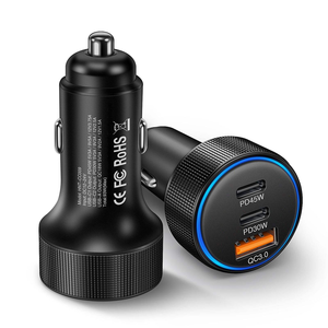 Cargador de Coche USB C HYTO de 93W con 3 Puertos, Adaptador de Coche Tipo C Superrápido con Carga PD/QC para <span class=keywords><strong>iPhone</strong></span>, iPad, MacBook y Android - Product Image 1