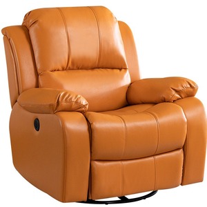 Electric Recliner <b>Sofa</b> Leather Single Seat Swivel Recline Function Adult Living Room Chair - Product Image 5