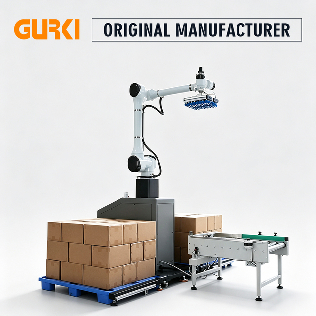 GURKI High Speed Full Automatic Robotic Palletizing Systems Carton Case Box Cobot Palletizer for Warehouse/Factory