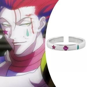 Anime HUNTER x HUNTER anillo <span class=keywords><strong>Hisoka</strong></span> pentagrama goteo ajustable Halloween Moda hombre mujer <span class=keywords><strong>Cosplay</strong></span> accesorio regalos - Product Image 6