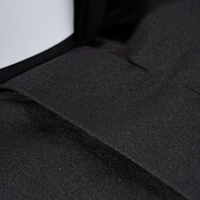 Chemise de clergé à manches longues en coton 100 % OEM, avec logo personnalisé et col à étiquette noire, pour hommes, ministres et prêtres – Vente en gros