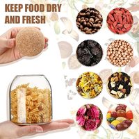 Stoples Kaca Klasik Grosir 450ml 700ml 950ml, Stoples Kaca Bulat Transparan untuk Penyimpanan Dapur Rumah Tangga, untuk Sereal dan Makanan Kering