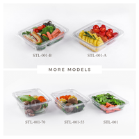 Récipient alimentaire de stockage en plastique personnalisé d'approvisionnement d'usine boîtes de fruits inviolables en plastique