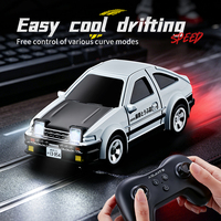 Voiture RC miniature de bureau DWI DOWELLIN 1/64, 2,4 GHz, 3 vitesses réglables, avec lumières LED, pour enfants