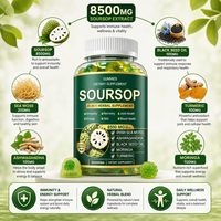 Complément Alimentaire Gommes de Corossol 60 Unités Mélange Herbal 20-en-1 avec Mousse de Mer Ashwagandha Huile de Nigelle Curcuma