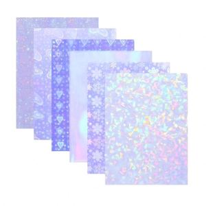 Papier autocollant vinyle imperméable A4 arc-en-ciel compatible avec les imprimantes laser et jet d'encre, imprimable holographique pour promotions - Product Image 1