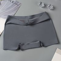 Gran oferta, bragas cortas sin costuras, ropa interior para mujer, ropa interior de seda helada para mujer, bragas sin costuras de cintura media para mujer