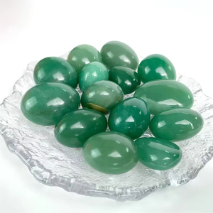 Vente en gros d'œufs de pierres de guérison en obsidienne arc-en-ciel naturelle/aventurine verte/onyx bleu, cristal, œuf mignon pour la décoration de la maison, cadeau - Product Image 4