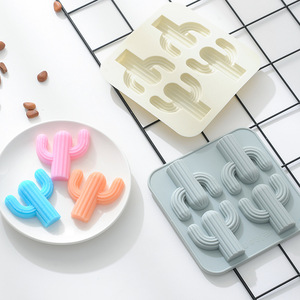 Spot Eco-Friendly Desert Cactus Silicone Disposable Baking Mold Ice Block Handmade <b>Soap</b> Bar Pudding Cake Chocolate - Product Image 1
