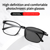 Lunettes de lecture photochromiques carrées pour hommes, nouveau modèle classique, monture noire simple, ultra-légères, amincissantes, tendance diamant