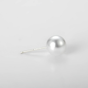 Boucles d'oreilles en argent sterling S925 avec perles, forme de boule, bijoux en argent 925 pour tous les jours - Product Image 4