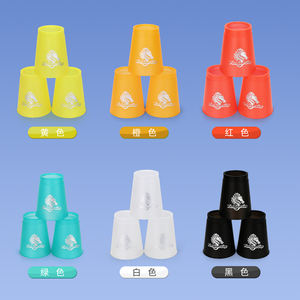 Yongjun YJ Mehrfarbiges Plastikkegel-Spiel Quick Speed Plastic Stacking Cups Lernspiel zeug mit Druck-OEM-Design - Product Image 2