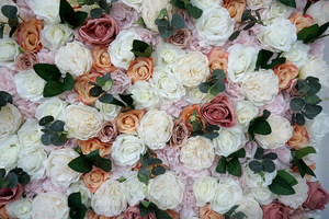 Artiker - Pared de Flores Artificiales de Seda Grande, 8 pies x 8 pies, Duradera, para Uso en Interiores/Exteriores, Color Natural, Decoración para Bodas y Acción de Gracias - Product Image 2