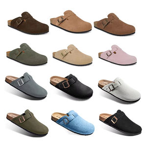 Zoccoli Unisex di Alta Qualità Stile <span class=keywords><strong>Birkenstock</strong></span> Personalizzati Slip-On Stile Mary Jane con Supporto per l'Arco in Vera Pelle e Tessuto Pantofole in Sughero per <span class=keywords><strong>Donna</strong></span> - Product Image 4