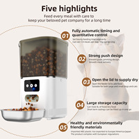 Expédition immédiate : Distributeur de nourriture intelligent pour animaux de compagnie, 5L, en acier inoxydable, étanche, avec contrôle à distance par application, rechargeable, caméra WiFi portable et écran LCD.