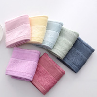 Serviette en coton personnalisée avec logo, 30*30cm, 35*35cm, petite serviette carrée jaune, bleue, blanche, cadeau, visage, main, marron, pour la beauté et le spa