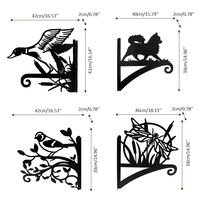 Supports de panier suspendu multifonctionnels, décoration murale en métal, crochets pour lanternes montés au mur pour plantes de jardin, mangeoires à oiseaux