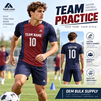 Ensemble d'uniformes d'entraînement de football personnalisés, maillot et short de football, nom et numéro du joueur personnalisés pour l'entraînement d'équipe, commandes en gros