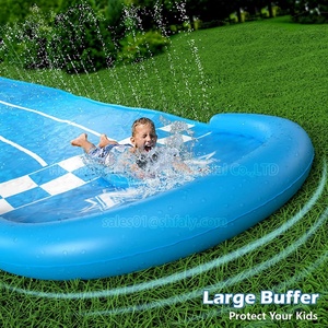 Slip and <b>Slide</b> Lawn Toy - Water <b>Slide</b> Slip n <b>Slide</b> for Kids Adults 20ft Extra Long with Sprinkler 3 Bodyboards Backyard Games - Product Image 5
