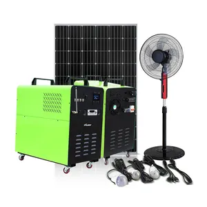 完整的太阳能电池板套件电源太阳能系统2000瓦离网家用太阳能系统2kw带电池MPPT天空林太阳能技术