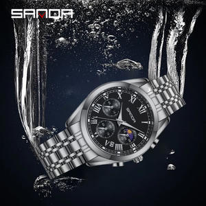 Reloj de Cuarzo SANDA 5012 para Hombre, Diseño Ejecutivo, Correa de Acero Inoxidable, Resistente al Agua 3BAR y a los Golpes, Reloj de Lujo para Regalo - Product Image 3