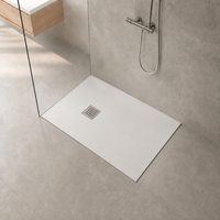 Base de douche rectangulaire en pierre artificielle SMC antidérapante sur mesure pour projets de salle de bain - Vente en gros