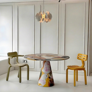Mesa de Centro de Estilo Artístico Moderno con Pintura al Óleo, Mesa Creativa para el Hogar, Sala de Estar, Comedor, Uso en Hoteles, Color Personalizado - Product Image 1