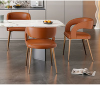 Chaise de salle à manger en stock, tabouret, chaise de réunion, usage domestique, design moderne, simple, luxe léger, modèle de designer