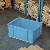 Caisse de rangement et de transport solide en plastique HDPE 465-220, couleur et logo personnalisés, pour fruits et légumes