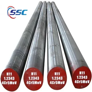 4Cr5MoVSi 1.2343 Aço Ferramenta Rod Preço H11 Hot Work Steel Die Skd6 Barras Redondas de Aço de Baixa Liga