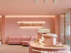 เคาน์เตอร์โชว์เครื่องสำอางแบบสั่งทำพร้อมไฟ LED อุปกรณ์ตกแต่งร้านค้าความงามครบวงจร - Product Image 4