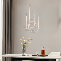 Lámpara Colgante Moderna, Pequeña, de Lujo, Clásica, Dorada, con LED, para Restaurante, Bar, Cocina, Comedor, Sala de Estar